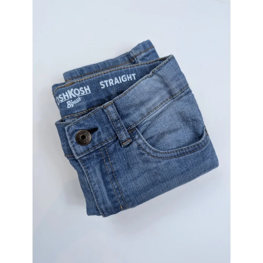 OshKosh B'Gosh‎ Straight Fit Blue Denim Wash Tapered Leg Kid's Size 5R